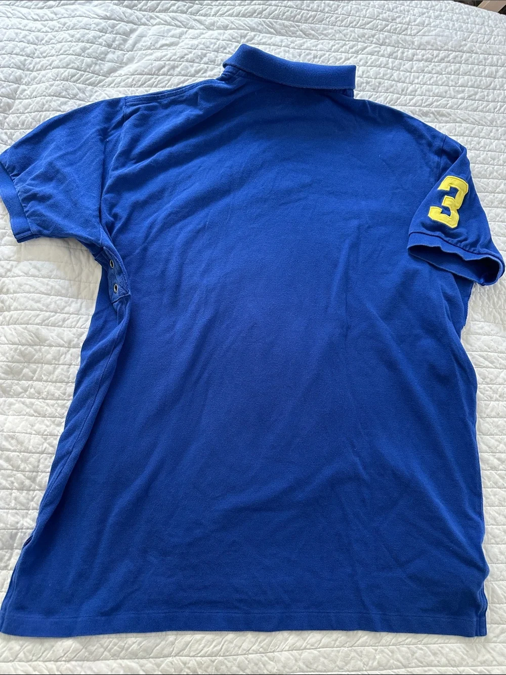 Polo by Ralph Lauren Classic Fit Polo with Yellow Logo dueling horses xl